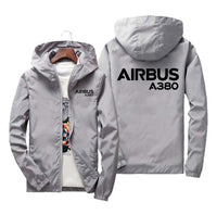 Thumbnail for Airbus A380 & Text Designed Windbreaker Jackets