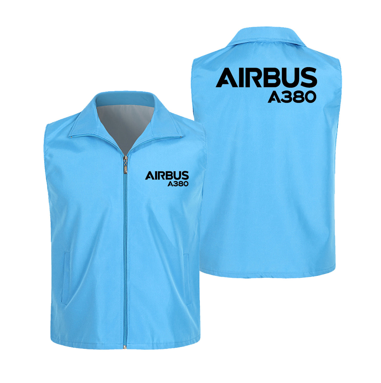 Airbus A380 & Text Designed Thin Style Vests
