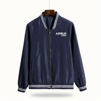 Thumbnail for Airbus A380 & Text Designed Thin Spring Jackets