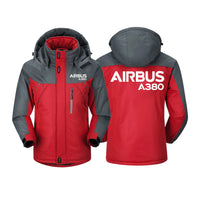 Thumbnail for Airbus A380 & Text Designed Thick Winter Jackets