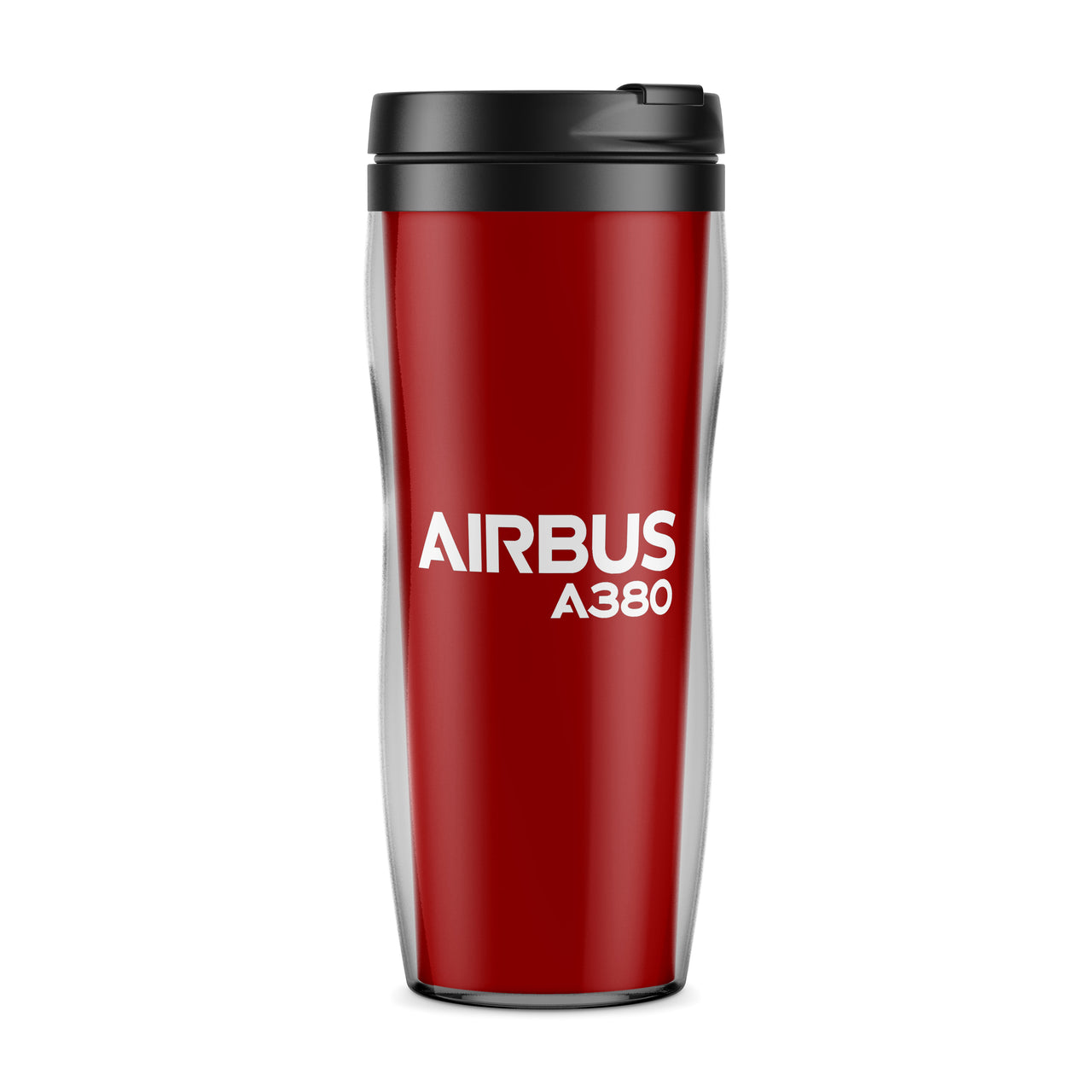 Airbus A380 & Text Designed Travel Mugs