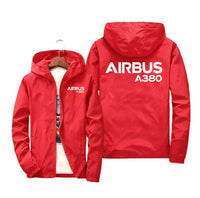 Thumbnail for Airbus A380 & Text Designed Windbreaker Jackets