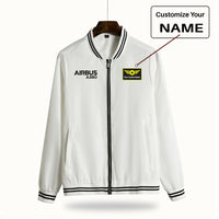 Thumbnail for Airbus A380 & Text Designed Thin Spring Jackets