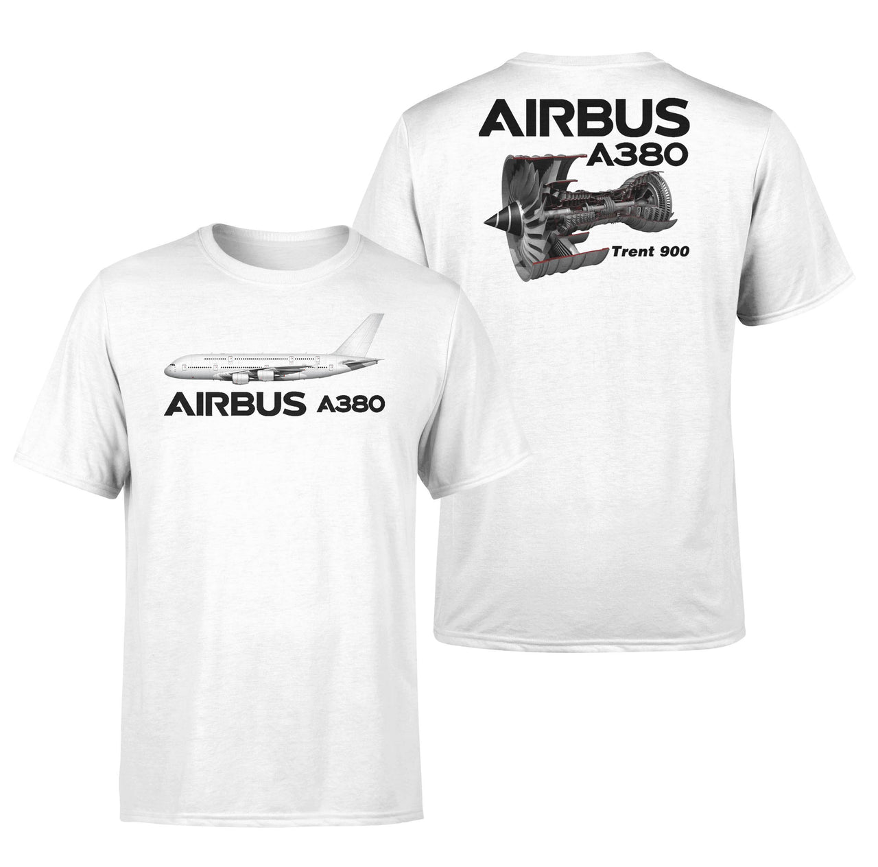Airbus A380 & Trent 900 Engine Designed Double-Side T-Shirts