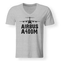 Thumbnail for Airbus A400M & Plane Designed V-Neck T-Shirts
