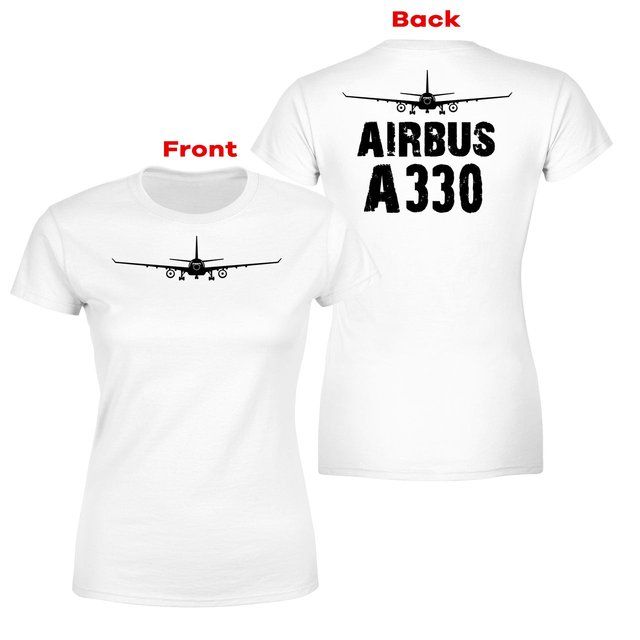 Airbus A330 & Plane Designed Double-Side T-Shirts