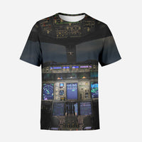 Thumbnail for Airbus A380 Cockpit Printed 3D T-Shirts