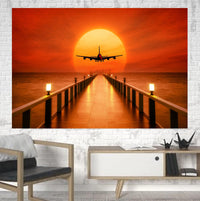 Thumbnail for Airbus A380 Towards Sunset Printed Canvas Posters (1 Piece)