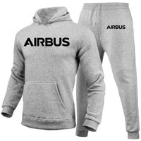 Thumbnail for Airbus & Text Designed Hoodies & Sweatpants Set