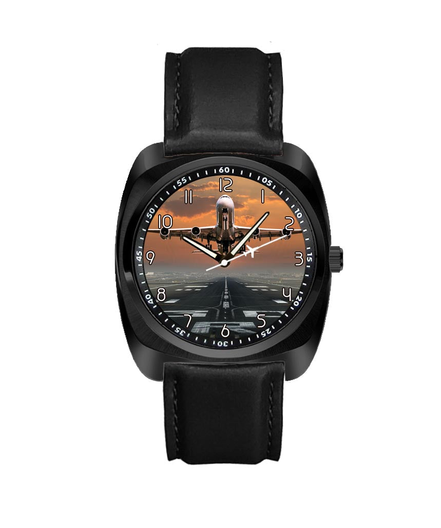Aircraft Departing from RW30 Designed Luxury Watches