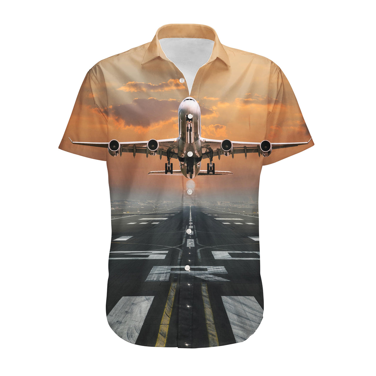Aircraft Departing from RW30 Designed 3D Shirts