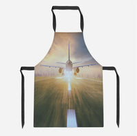 Thumbnail for Airplane Flying Over Runway Designed Kitchen Aprons