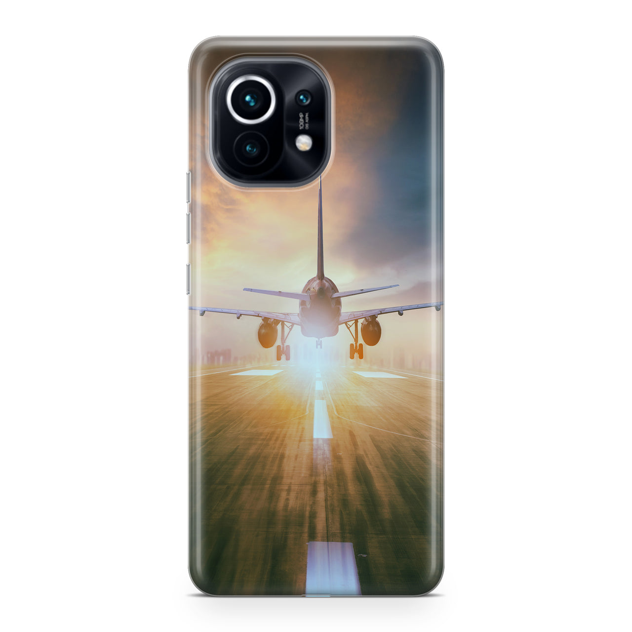 Airplane Flying Over Runway Designed Xiaomi Cases