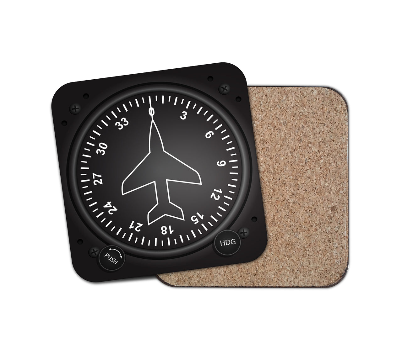 Airplane Instruments-Heading Designed Coasters