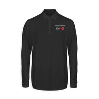 Thumbnail for Airplane Mode On Designed Long Sleeve Polo T-Shirts