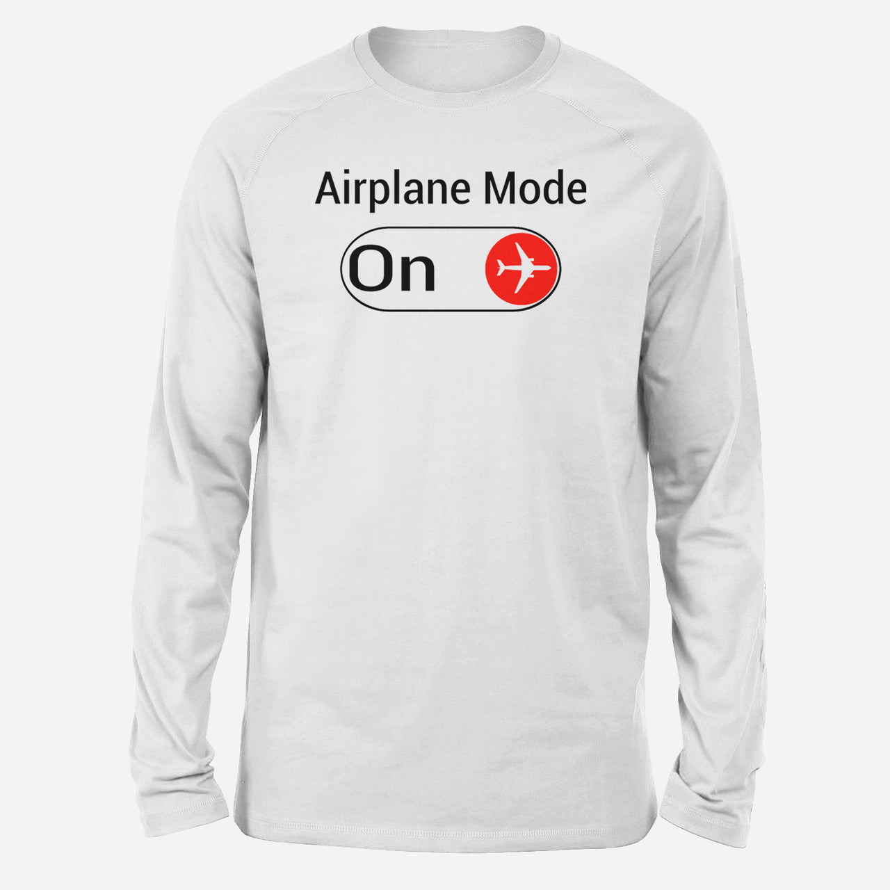 Airplane Mode On Designed Long-Sleeve T-Shirts