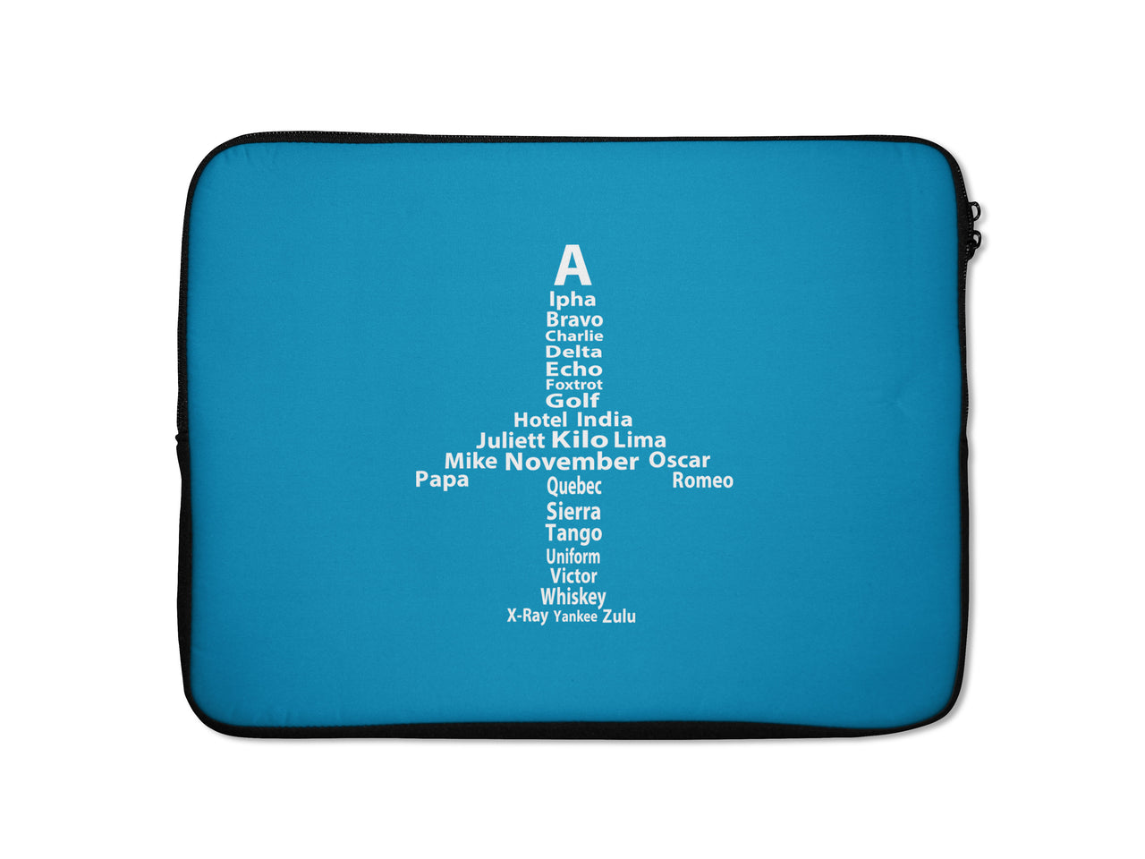 Airplane Shape Aviation Alphabet Designed Laptop & Tablet Cases