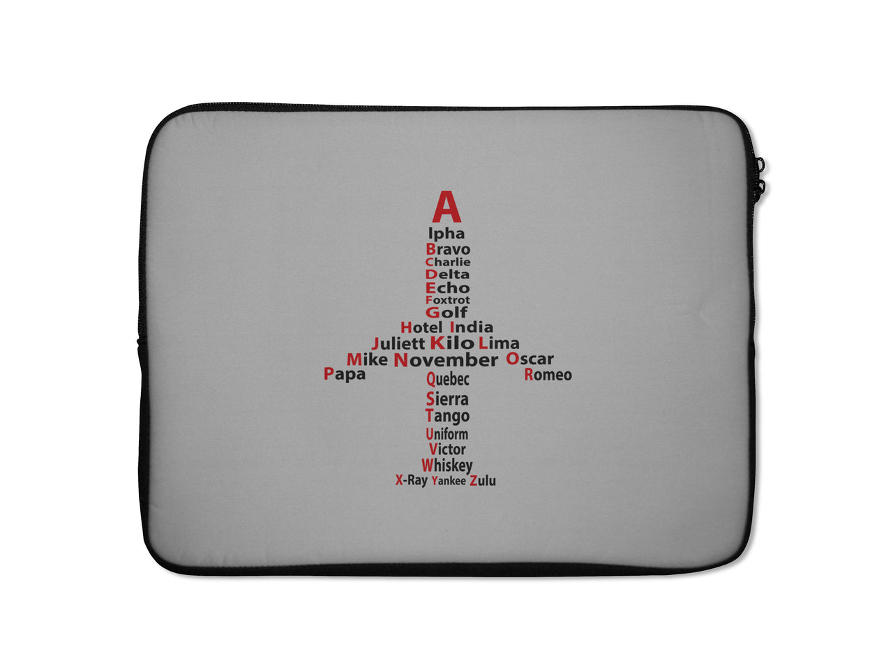 Airplane Shape Aviation Alphabet Designed Laptop & Tablet Cases