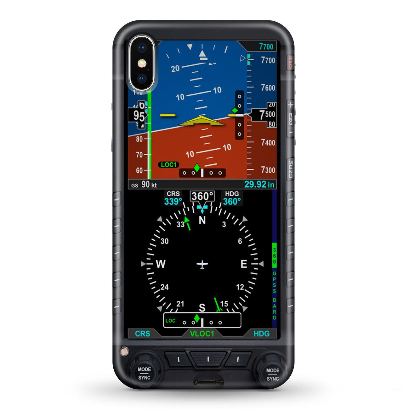 Airplane Primary Flight Display & HSI Designed iPhone Cases
