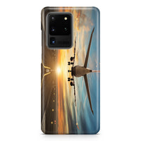 Thumbnail for Airplane over Runway Towards the Sunrise Samsung S & Note Cases