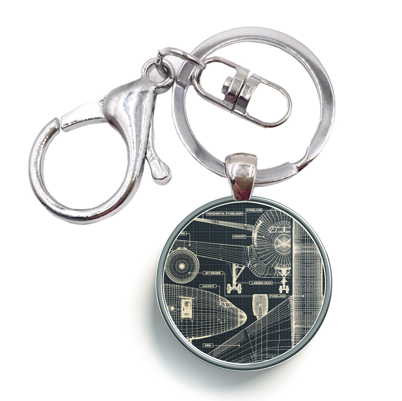 Airplanes Fuselage & Details Designed Circle Key Chains