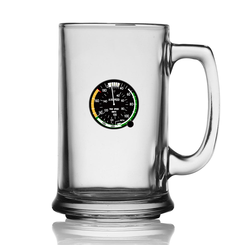 Airspeed Indicator Designed Beer Glass with Holder