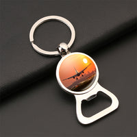 Thumbnail for Amazing Airbus A330 Landing at Sunset Designed Bottle Opener Key Chains