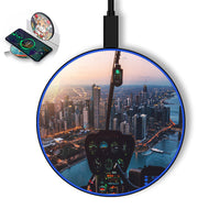 Thumbnail for Amazing City View from Helicopter Cockpit Designed Wireless Chargers