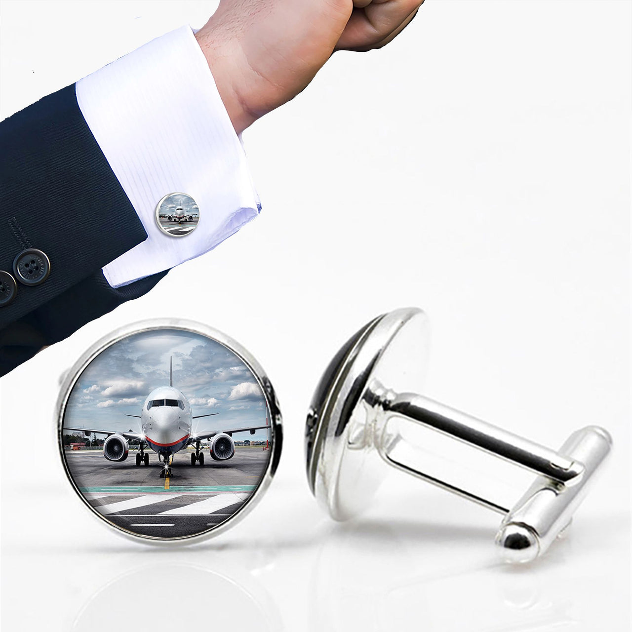 Amazing Clouds and Boeing 737 NG Designed Cuff Links
