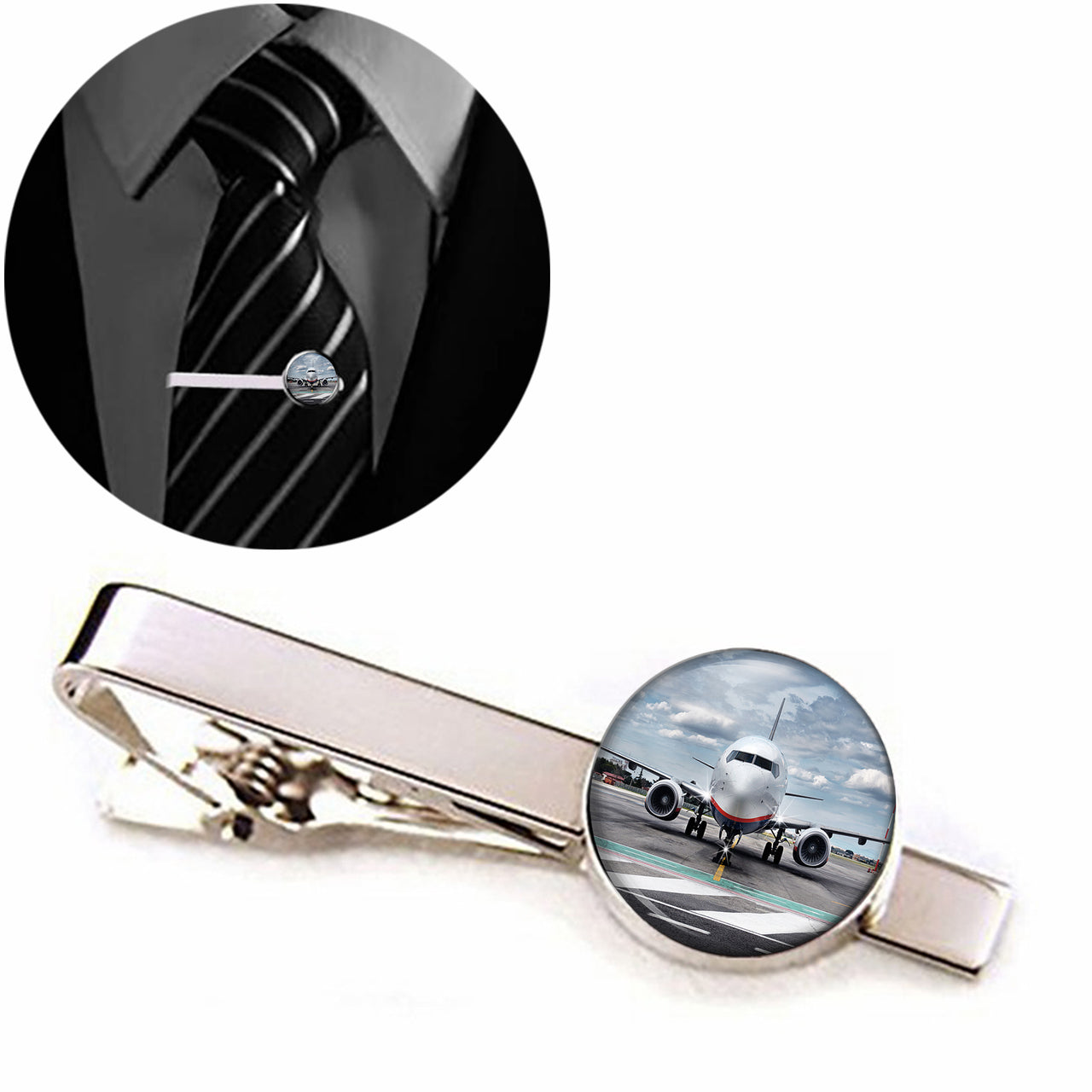 Amazing Clouds and Boeing 737 NG Designed Tie Clips