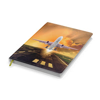 Thumbnail for Amazing Departing Aircraft Sunset & Clouds Behind Designed Notebooks