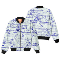 Thumbnail for Amazing Drawings of Old Aircrafts Designed 3D Pilot Bomber Jackets