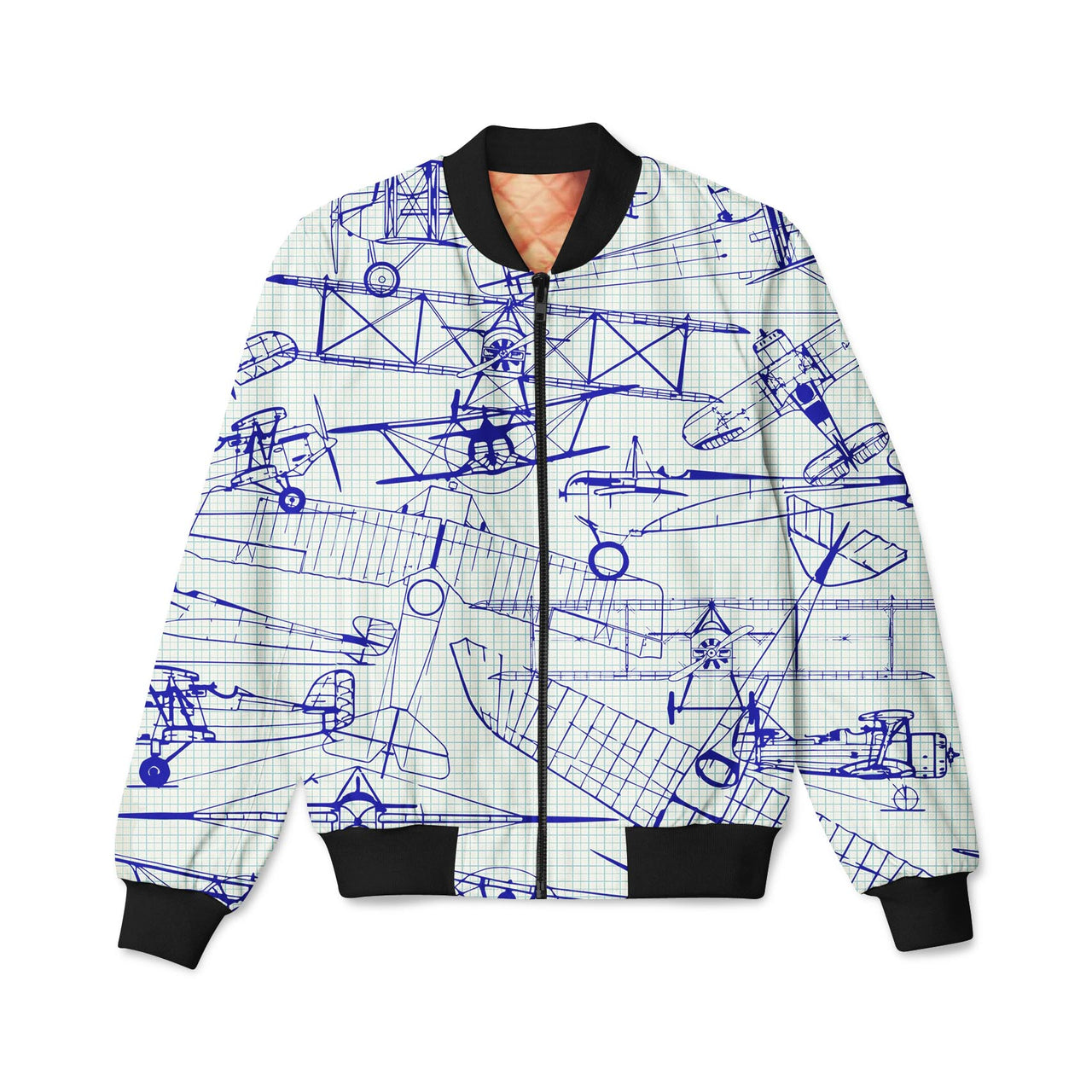 Amazing Drawings of Old Aircrafts Designed 3D Pilot Bomber Jackets