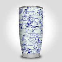 Thumbnail for Amazing Drawings of Old Aircrafts Designed Tumbler Travel Mugs