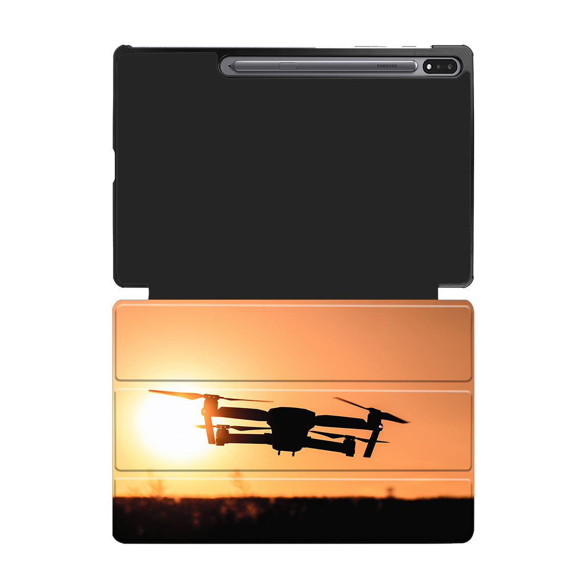 Amazing Drone in Sunset Designed Samsung Tablet Cases