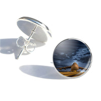 Thumbnail for Amazing Military Aircraft at Night Designed Stud Earrings