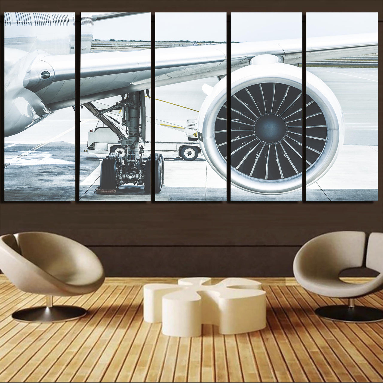 Amazing Aircraft & Engine Printed Canvas Prints (5 Pieces)