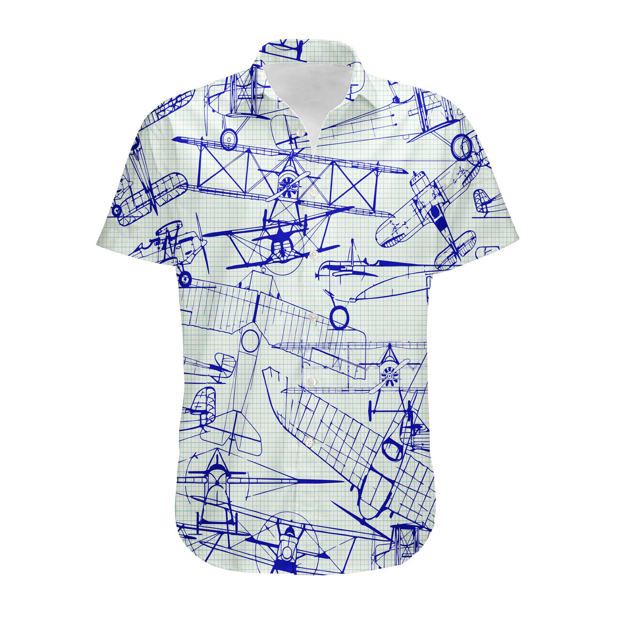 Amazing Drawings of Old Aircrafts Designed 3D Shirts
