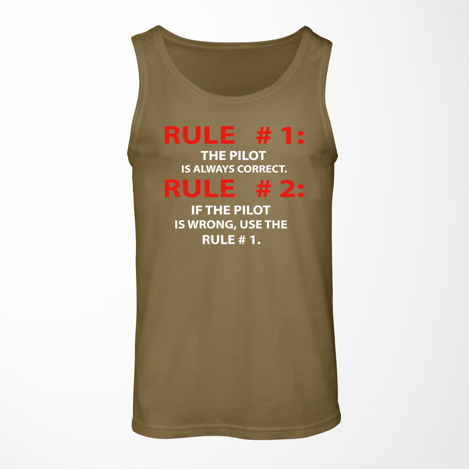 Rule 1 - Pilot is Always Correct Designed Tank Tops