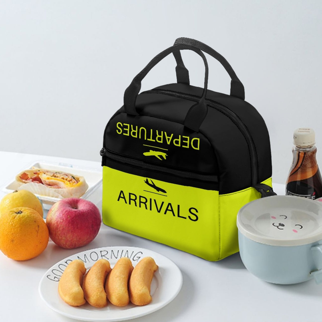 Arrival & Departures (Yellow) Designed Lunch Bags