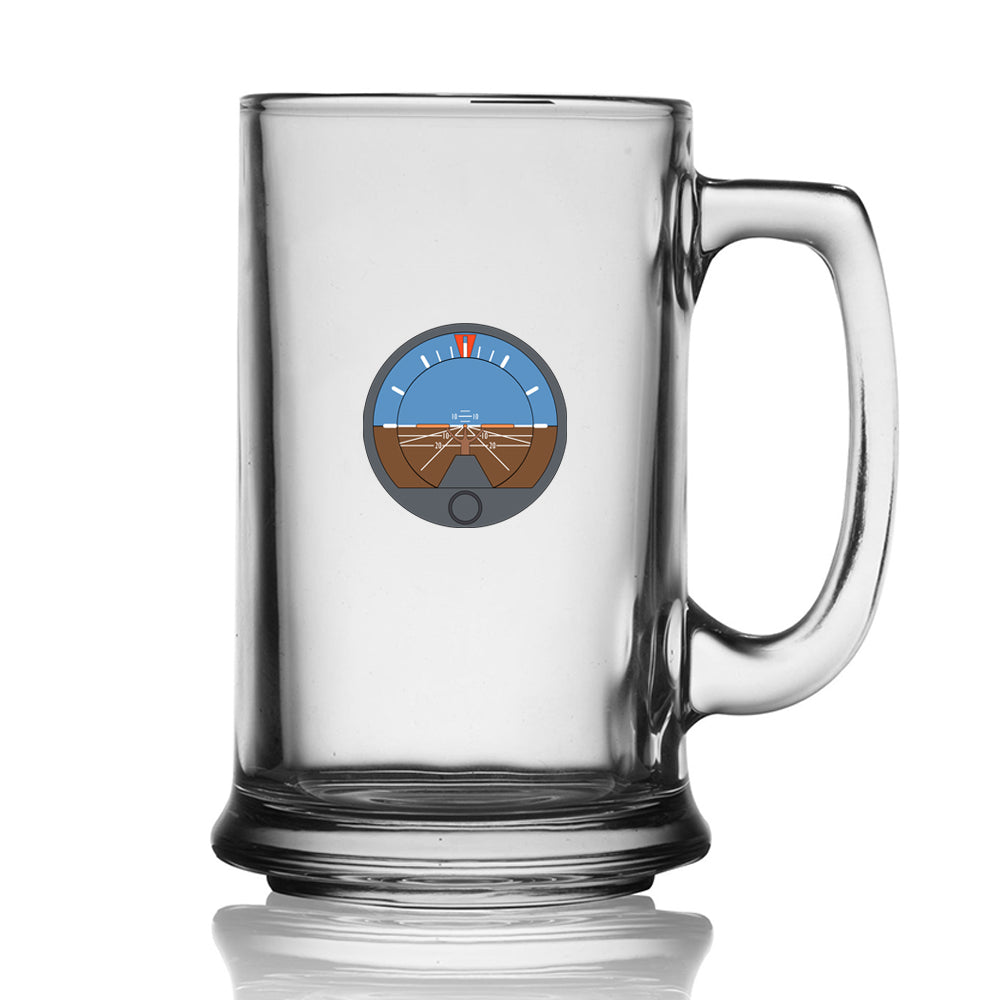 Artifial Horizontal Gyro Designed Beer Glass with Holder