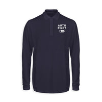 Thumbnail for Auto Pilot Off Designed Long Sleeve Polo T-Shirts