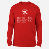 Thumbnail for Aviation Alphabet 2 Designed Long-Sleeve T-Shirts
