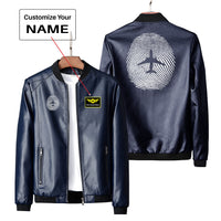 Thumbnail for Aviation Finger Print Designed PU Leather Jackets