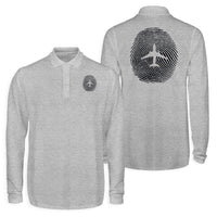 Thumbnail for Aviation Finger Print Designed Long Sleeve Polo T-Shirts (Double-Side)