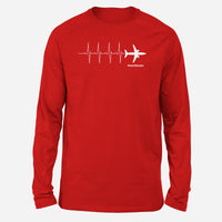 Thumbnail for Aviation Heartbeats Designed Long-Sleeve T-Shirts