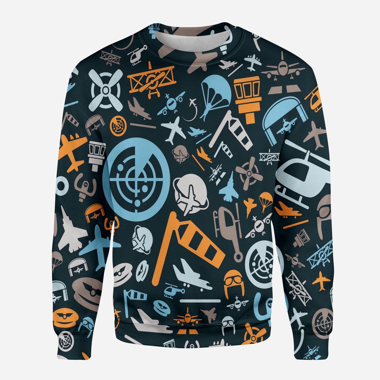 Aviation Icons Designed 3D Sweatshirts