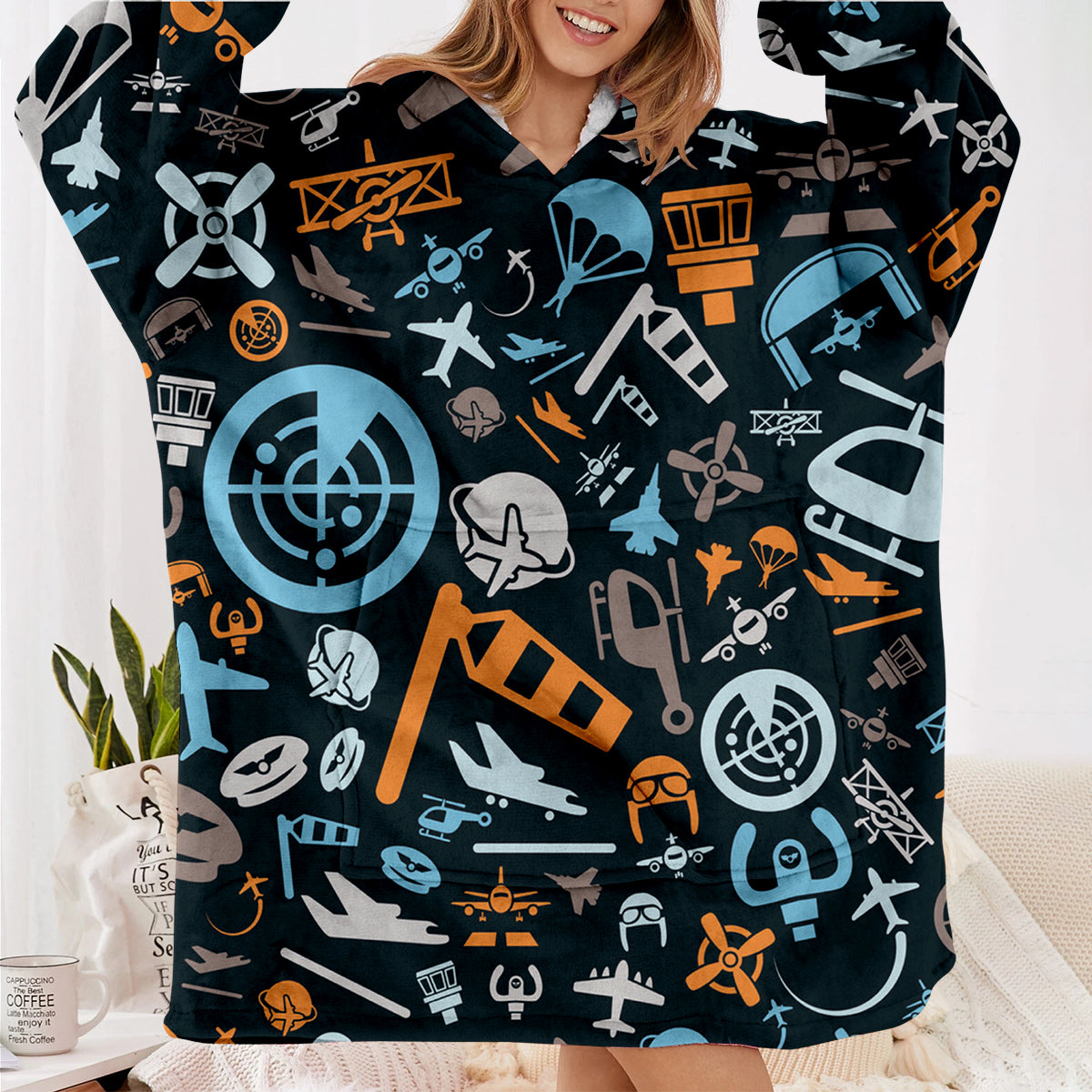Aviation Icons Designed Blanket Hoodies