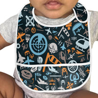 Thumbnail for Aviation Icons Designed Baby Bib