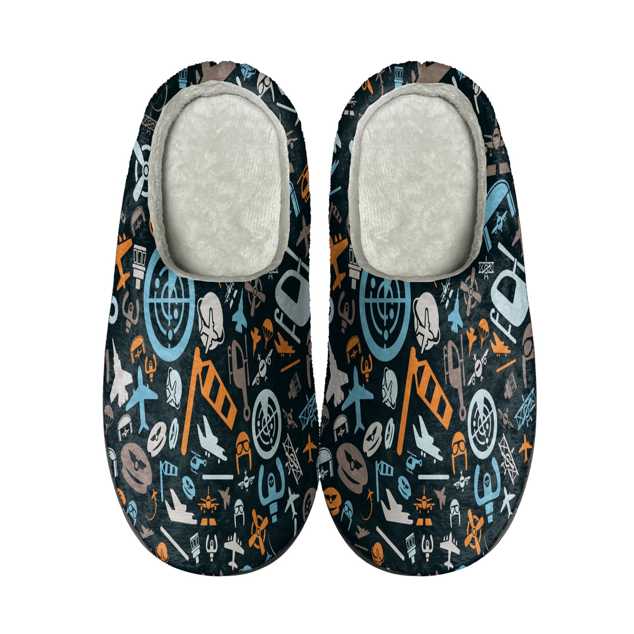 Aviation Icons Designed Cotton Slippers